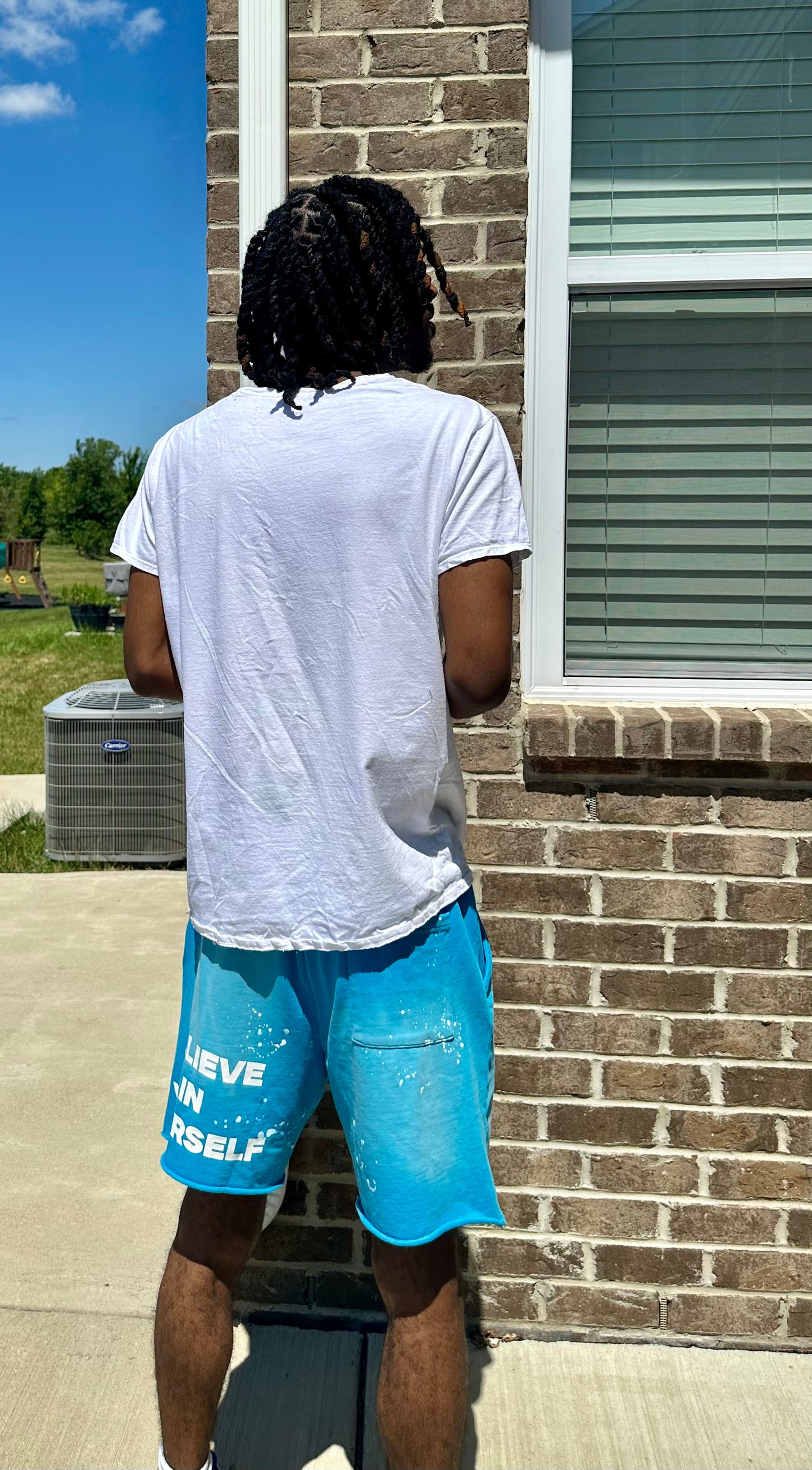 Believe In Yourself Blue Shorts