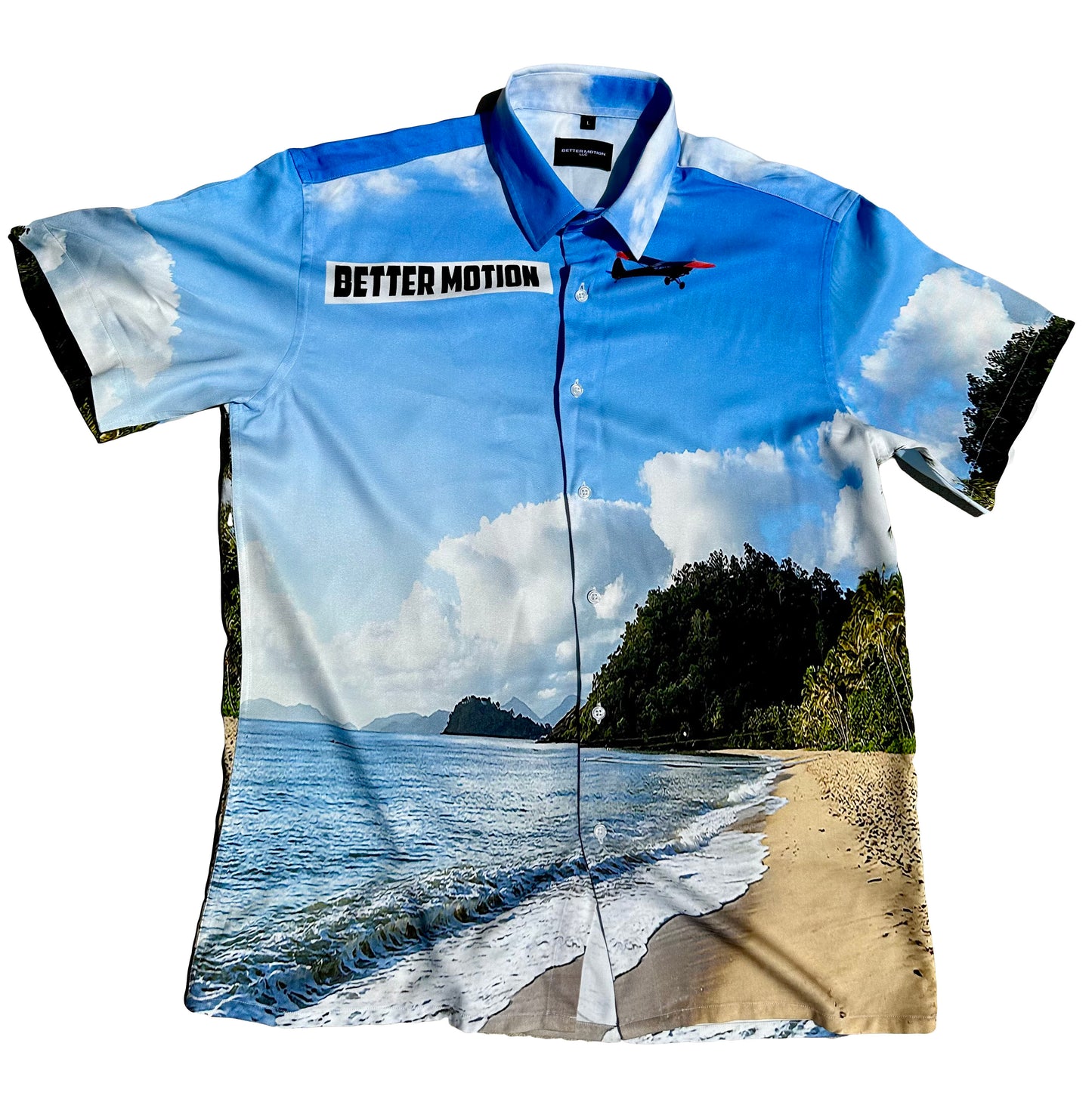 Short Sleeve Button Up - Beach