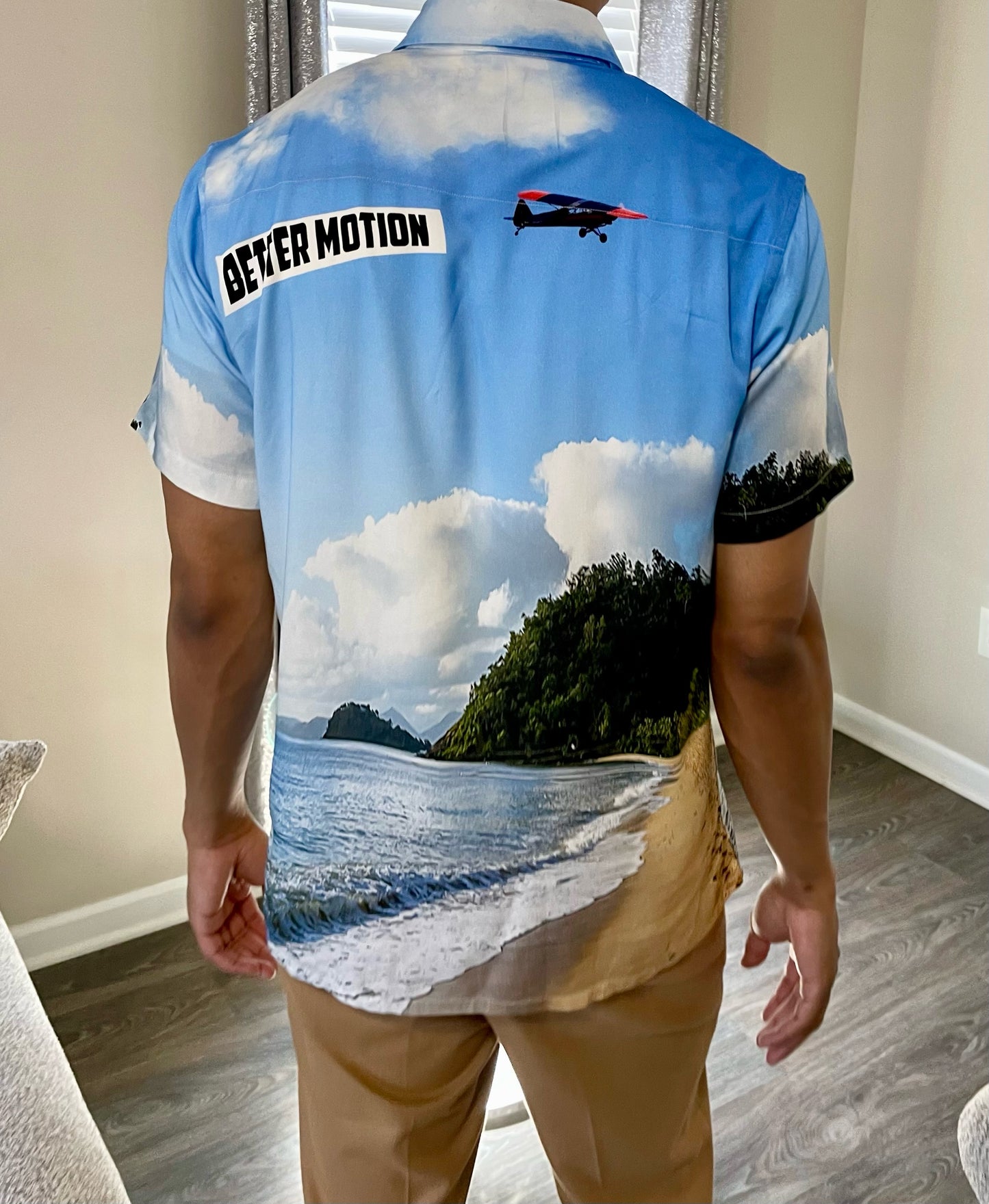 Short Sleeve Button Up - Beach