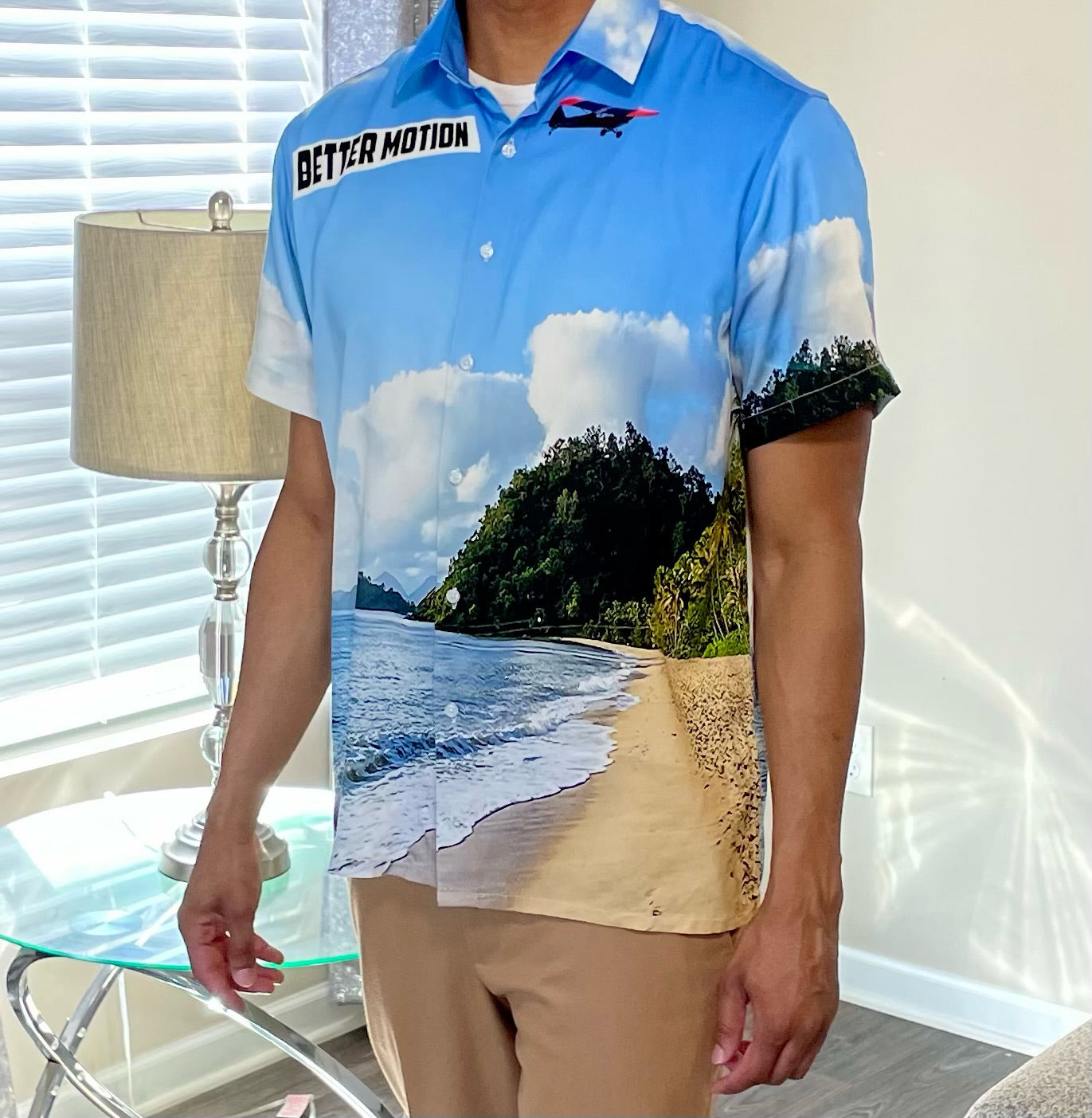 Short Sleeve Button Up - Beach
